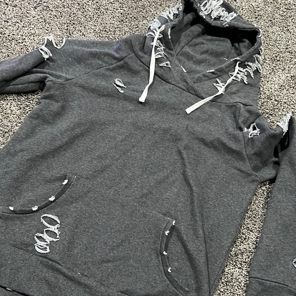 Distressed hoodie size medium